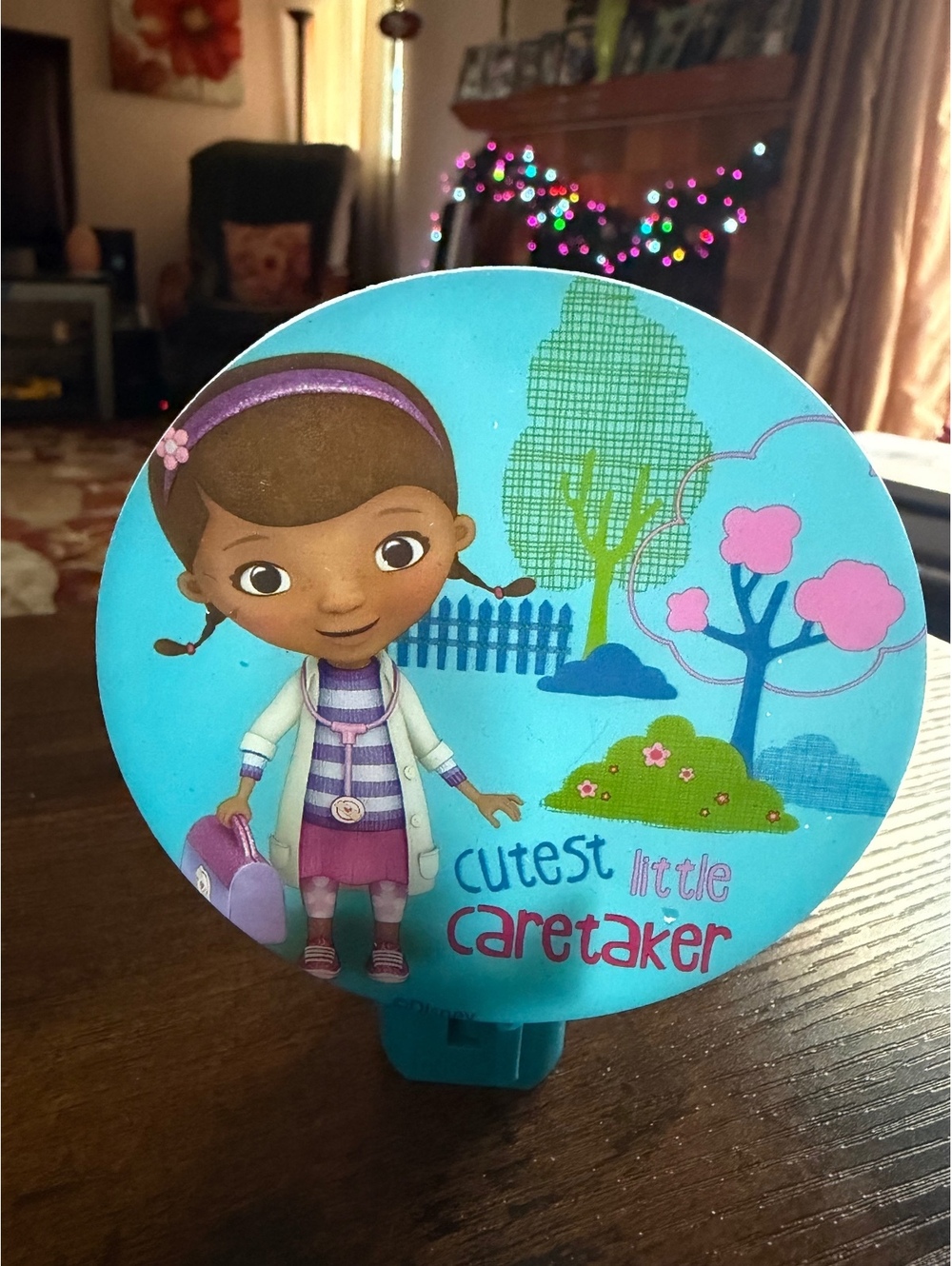 Cute Kids Night Light with‎ 'Cutest Little Caretaker' Design